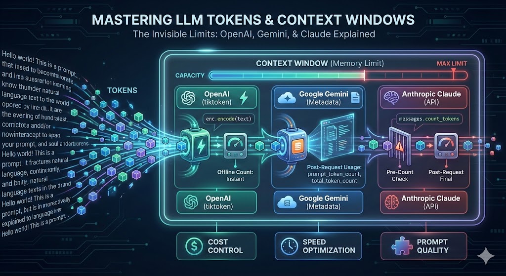 Tokens, Context Windows, and How to Count Them (With Real Examples You Can Run Today)
