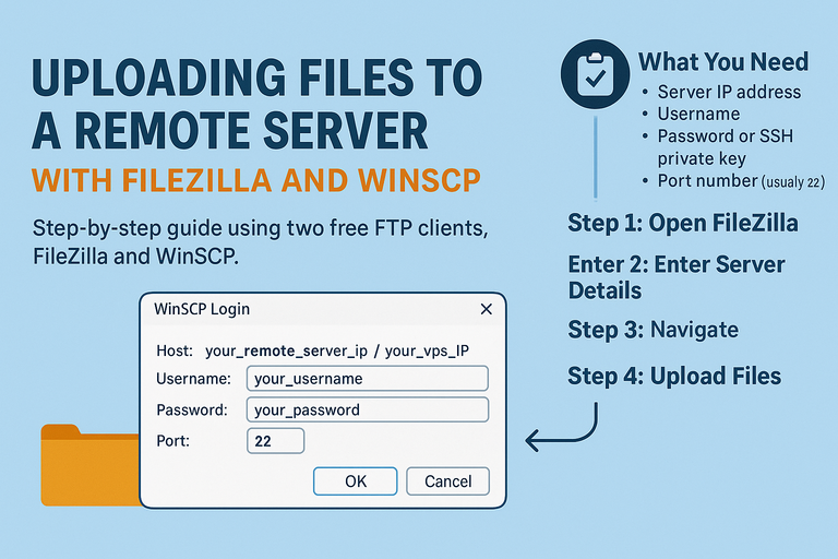Image for How to Upload Files to Remote Server Using FileZilla and WinSCP