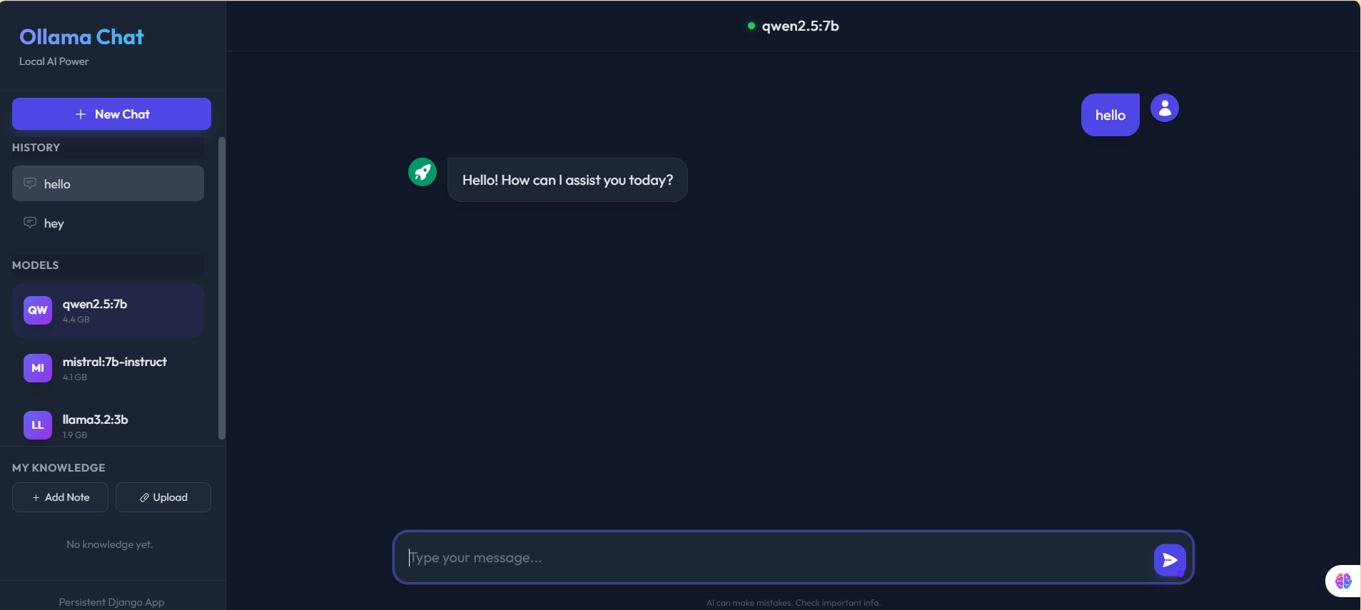 Ollama Chat Studio: Local AI Interface with Long-Term Memory